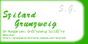 szilard grunzweig business card